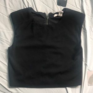 Black cropped top